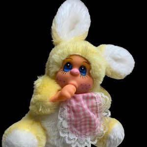 9" Atlanta Novelty Gerber Vintage yellow bunny monkey thumb sucking